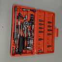 Egofine 46 Pieces 1/4 inch Drive Socket Ratchet Wrench Set, with Bit Socket Set Metric and Extension Bar for Auto Repairing and Household, with Storage Case