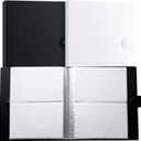 Geyee 2 Pcs 4 x 6 Inch Index Card Holder Binder Note Book Recipe Card Organizer Pouches Clear Plastic Sleeves Flashcard Filing Products with Divider for Office, Total 160 Page, Hold 320 Piece