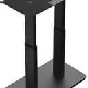Kanto SCH Universal Height Adjustable Center Channel Stand for Speakers up to Fifty lb - 15” to 24” Vertical Adjustment, Resonance Damping Design, Internal Cable Management - Black