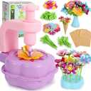 DAISRED Flower Craft Kits Toys for Kids, Arts and Crafts for Girls Ages 4-6-8, DIY Flower Making Kit for Kids, Art Craft Activity Toys, Birthday Gifts for 4 5 6 7 8 9 Year Old Girls Boys