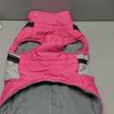 AOFITEE Dog Winter Coat, Dog Coat with Harness Built in, Dogs Jacket for Large Dogs, Reflective Waterproof Pet Puffer Jacket Snowsuit, Warm Fleece Windproof Pet Sweater for Cold Weather, XL (Rose Red)