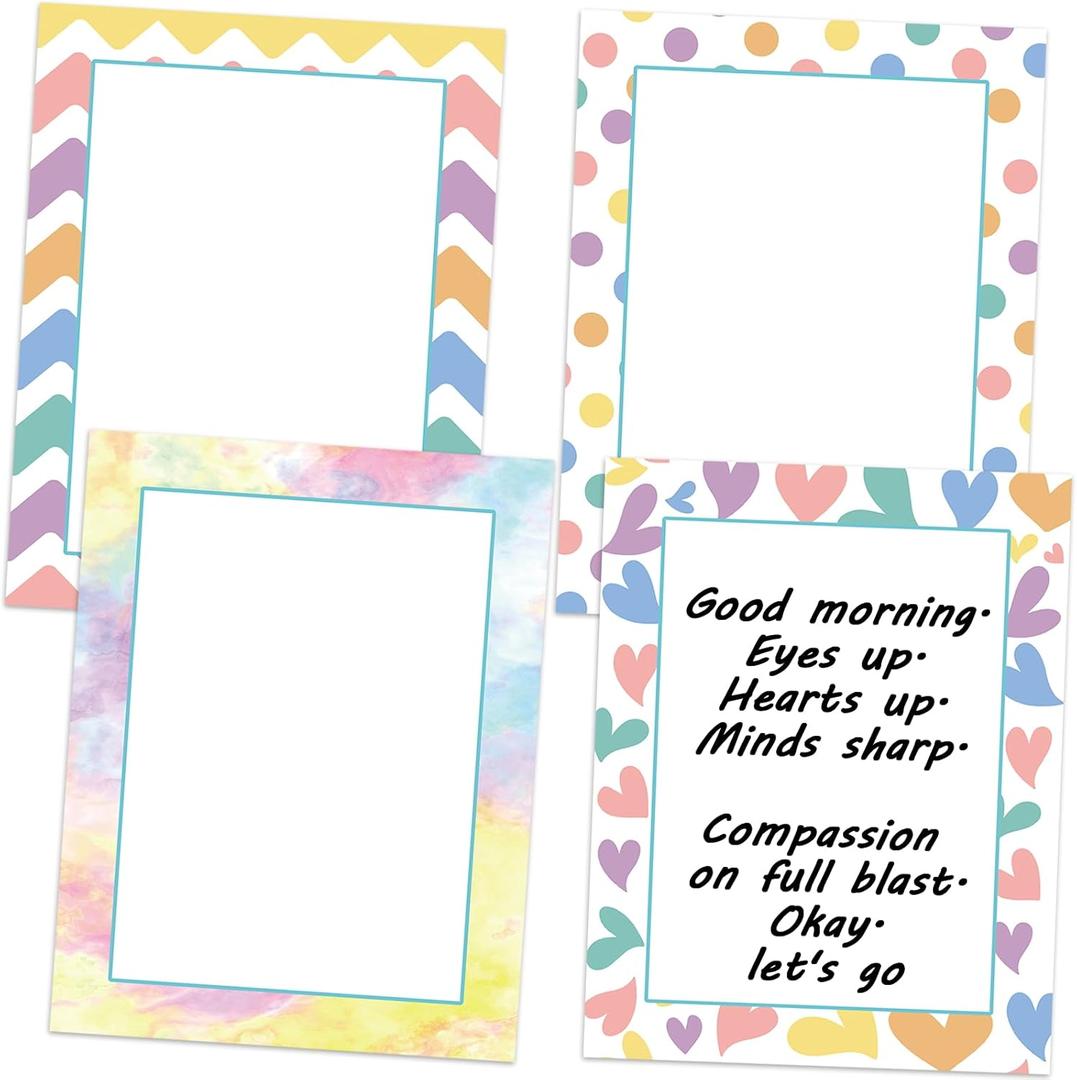 100 Sheets Stationery Computer Paper, 8.5 x 11 Printing/Writing Papers for Bulletin Border, Boho Holiday Stationery Letterhead for Decorative, Printer Friendly for Invitations