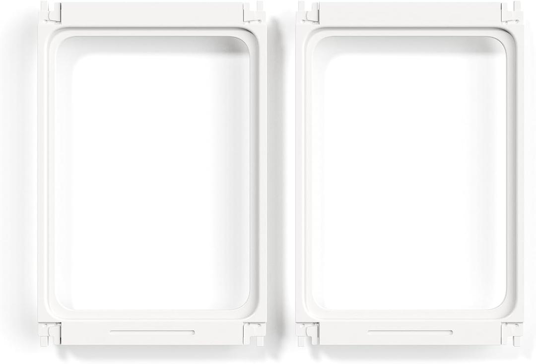 Dog Playpen, 24" Acrylic Plastic Pet Playpen with Door, Puppy Playpen, Indoor Dog Pen, Foldable, Customizable, White 2 PCS