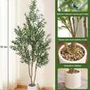 Olive Tree 7FT Fake Tree Faux Plants Indoor with Pot Artificial Tree Nearly Natural Olive Branches and Fruits for Living Room Home Office Decorations
