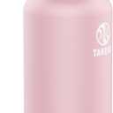 Takeya Actives Stainless Steel Water Bottle, Insulated Spout Lid, Keeps Drinks Cold 24 Hrs, Leakproof, Durable, Dishwasher Safe, Ideal for Gym, Travel, Fits Most Cup Holders, 32 oz/Blush