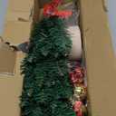 Liecho 24 Inch Tabletop Mini Christmas Tree, Miniature Pine Christmas Tree with Hanging Ornaments, Battery Operated Artificial Xmas Tree, Best DIY Christmas Decorations-Gold