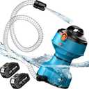 SEESII Floating Water Pump Battery Powered, 720GPH Cordless Water Transfer Pump w/ 2 Pcs 4000 mAh Batteries & Charger, 25 ft of Lift, 3/4" Outlet, Portable Small Pump for Pool, Pond, RV, Boat, Garden