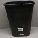 Rubbermaid Commercial Products Deskside Wastebasket/Trash Can, 10.25-Gallon/41-Quart, Black, Plastic, Garbage Can for Home/Office, Fits Under Desk/Sink/Cabinet