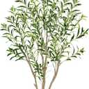 5ft Olive Trees Artificial Indoor, Tall Faux Olive Tree with Realistic Leaves and Lifelike Olives Fruits, Large Fake Silk Plant for Living Room Office Bedroom Balcony Home Decor
