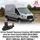 1763880 Spare Tire Carrier Bracket Mounting Anchor Fit for Ford Transit Tourneo Custom 2012-2023, for Ford Transit MK8 2014-2023 Spare Car Wheel Plate, BK21-1402-AA BK211402AA (Black)