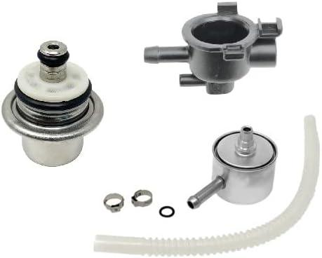 58PSI Fuel Pressure Regulator with housing + fuel filter For Harley Davidson Replaces 27408-01, 61001-01, & 62373-01