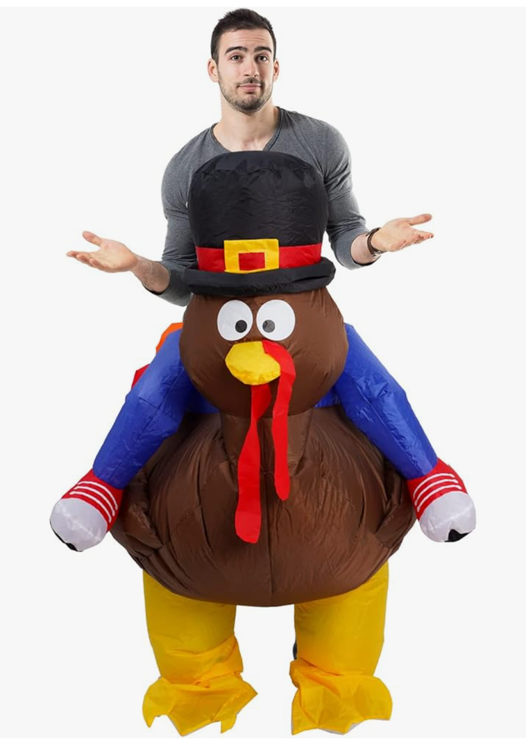 Thanksgiving Inflatable Costumes Adult, Inflatable Turkey Costume - Party Funny Costumes-Blow up Costumes for Men，Thanksgiving Costume