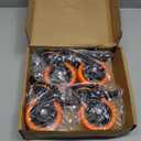 4 Inch Caster Wheels, Casters Set of 4, Heavy Duty Casters with Brake 2200 Lbs, Locking Industrial Swivel Top Plate Casters Wheels for Furniture and Workbench Cart(Two Hardware Kits Include)