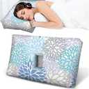 BVOKQUC Ear Piercing Pillow for Side Sleepers Pillows with Ear Holes and Washable Cover CNH Pain Relief Pressure Sores Pillow with Hole in Center,Teal, 22x13x4in 