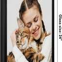 Americanflat 18x24 Poster Frame with Polished Plexiglass - Soho Collection - Gallery Style Deep Molding Picture Frames for Wall Display - Black