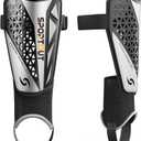 Sportout Soccer Shin Guards for Kids Adults, Youth Soccer Gear with Protective Hard Shell for Boys, Girls, and Mens. Soccer Shin Pads Offers Comprehensive Protection. (Small, Black 2.0 Pro)