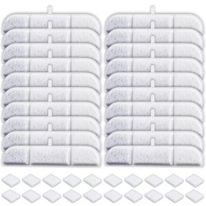 20 Packs Replacement Filters for DownyPaws Pet Wireless Cat Water Fountain 84oz/2.5L, Filter for Cat and Dogs Water Fountain DPWFP6(20 filter + 20 prefilter)