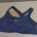 Nike Girl's Swoosh Sports Bra, Mystic Navy/ White, Large