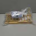 HBlife 2pcs Bamboo Dish Plate Bowl Cup Book Pot Lid Cutting Board Drying Rack Stand Drainer Storage Holder Organizer Kitchen Cabinet（Keep Dry）