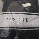 Missufe Women's V Neck Ruffle Short Sleeve Bodycon Summer Casual T Shirt Dress (Black, M)