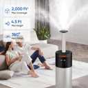 Humidifier Large Room, 16L/4.2Gal Whole House Humidifiers for Home 2000 sq.ft, Ultrasonic Cool Mist Humidifier for Bedroom, Plants, Baby