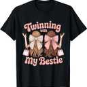 Twinning with My Bestie Twins Friends Twin Matching T-Shirt Male Small
