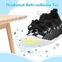 BARERUN Baby Shoes Baby First Walking Shoes Infant Sneakers Wide Toe Box Slip on Shoes Soft Sole Baby Boys Girls Crib Shoes Toddler Breathable Lightweight House Sock Shoes (Lattice Black)