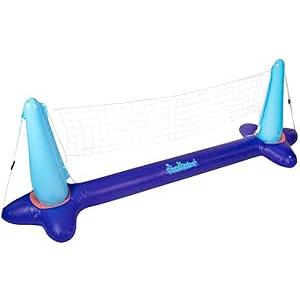 Poolcandy Inflatable Floating Giant Volleyball Game Set Perfect for The Pool or The Backyard