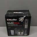 Mueller Multistick 5-in-1 Immersion Blender Handheld,12 Speed Hand Mixer-Turbo Boost,Heaviest Duty Copper Motor,Titanium reinforced Blades Hand Blender,Milk Frother Wand,Whisk,Beaker,Chopper,Grey