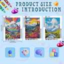 DOZEEZOP 3 Pack 5D Diamond Painting Kits for Adults, Diamond Art Kits for Adults Beginners of All Ages, Round Full Drill Arts and Crafts Gems Home Wall Decor 12x16 Inches Landscapes