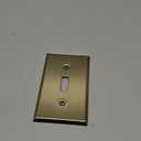 ENERLITES Toggle Light Switch Metal Wall Plate, Stainless Steel Switch Cover, Corrosion Resistant, Size 1-Gang 4.50" x 2.76", Stainless Steel 201, 7711-BB, Brushed Brass, Gold