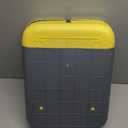 Upgraded Fully Enclosed Cat Litter Box with Lid, Covered Cat Box Enclosure, Anti-Splashing Easy to Clean Kitty Litter Boxes with Drawer, 3 Modes Can Use from Kitten to Adult(Yellow&Grey)