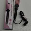 Mini Hair Crimper Hair Waver 3 Temperature Adjustable, 3 Barrel Curling Iron for Short Hair, Hair Crimper for Women Beach Waves, 1/2 Inch for Tight Curls, Travel Size, Dual Voltage, Pouch Bag
