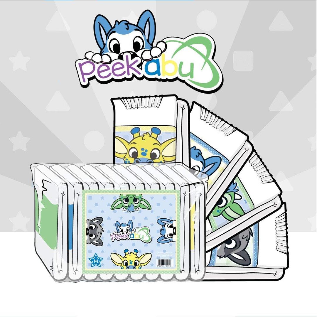 ABUniverse PeekABU Adult Diapers - Pack of 10 (Medium)