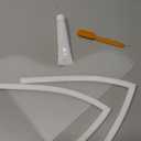 Shineligee 2 Pack Updated Shower Splash Guard, Large Splash Guards for Bathtub, Consists of Silicone Base and Acrylic Plate, Keep Water in Shower or Bath, Shower Corner Splash Guard