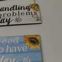 3 Pieces Christian Sunflower Wall Decor God Inspirational Quotes Wall Hanging Sign Bible Verse Art Religious Gift Sign Farmhouse Wooden Plaque for Bedroom Home Office
