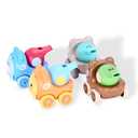 CHILDLIKE BEHAVIOR | 3 Pcs Car Whistle Toy for Baby - Animal-Themed Plastic Cars with Whistle Function Toys for Children - Toddler Mini Truck (Multicolor)