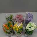 Yoratee 6PCS Artificial Flowers Pot Small Fake Plants with Mini Potted Plants for Home Office Tabletop Centerpiece Decoration