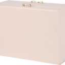 HofferRuffer Jewelry Box with Drawer for Women Girls, Faux Leather Storage Jewelry Organizer Jewelry Case with Two Layers Display for Earrings Rings Necklaces (White)