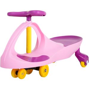 Wiggle Car - Ride on Toy for Ages 3 and Up - Toddler Ride on Toys with no Batteries, Gears, or Pedals Just Twist, Wiggle, and Go by Lil Rider (Pink) (Pink and Purple)