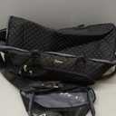 Travel Duffle Bag, Wide Open Large Weekender Bag for Women with Shoe Compartment, Carry on Overnight Bags with Toiletry Bag, Hospital Bag for Women Labor Delivery with Wet Pocket (Black) (45L)