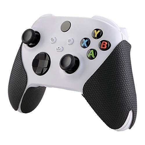 eXtremeRate PlayVital Anti-Skid Sweat-Absorbent Controller Grip for Xbox Core Wireless Controller, Professional Textured Soft Rubber Pads Handle Grips for Xbox Series X/S Controller - Black