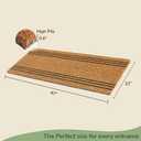 Eco Living Extra Large Coco Coir Mats, Plain Entry Mat with Stripes, 47x22