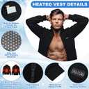 2 Pcs Heated Outerwear for Men Women, Unisex Lightweight Fleece USB Electric Heated Jacket Clothing with Adjustable 3 Heating Levels for Winter Outdoor, L (Battery Pack Not Included)