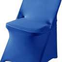 Ascoza 20 Pack Royal Blue Spandex Folding Chair Covers in Stretch Washable Fabric for Wedding, Party,Holidays,Celebration and Other Special Events