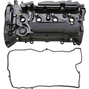 MITZONE Engine Valve Cover with Gasket Compatible with 2015-2019 Honda CR-V 2013-2017 Accord 2.4L Replace # 12310-RDF-A01 (BLack-140)