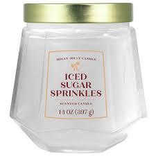 Holly Jolly Candle Limited Edition Iced Sugar Sprinkles Jar Candle, 14 oz (397g), 2PC