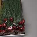 25 Pcs 20 Inches Christmas Garland Ties with Bells Decorative Twist Ties Garland Hanger for Banister Stairs Railing Reusable Flexible Twist for Xmas Holiday Decorations (Red)