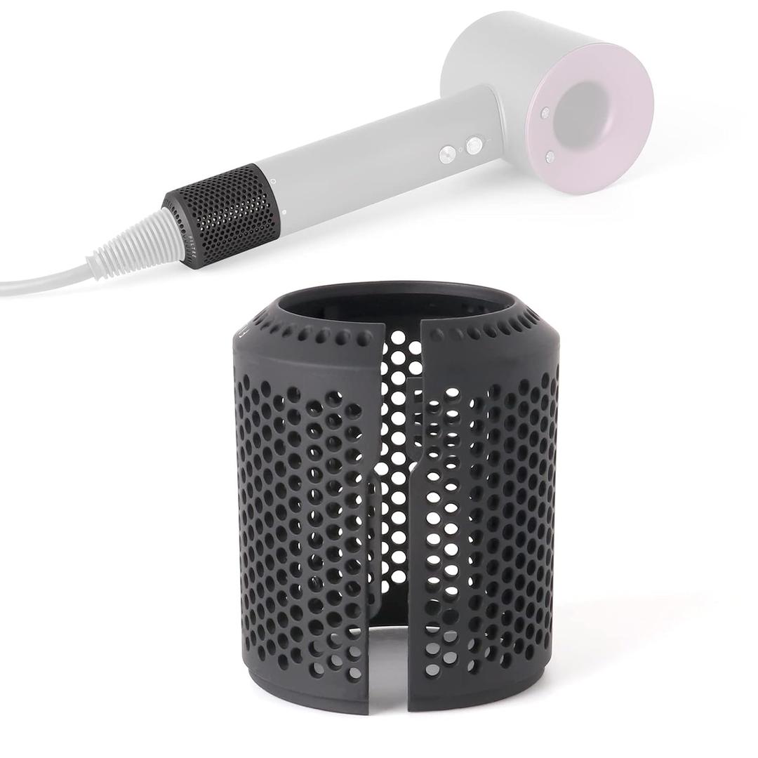 Upgraded Hair Dryer Filter Cover Compatible with Dyson Supersonic HD01 HD03 HD07 HD08 Models, Hair Dryer Strainer Filter Replacement Parts (Gray)