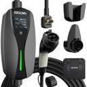NEMA 14-30 Level 2 EV Charger, Electric Vehicle Portable Charger with 24A 240V 25FT Cable, Adjustable Current (10-24A), Home MobileEV Charging Station with 4-Prong Dryer Plug for J1772 Electric Cars